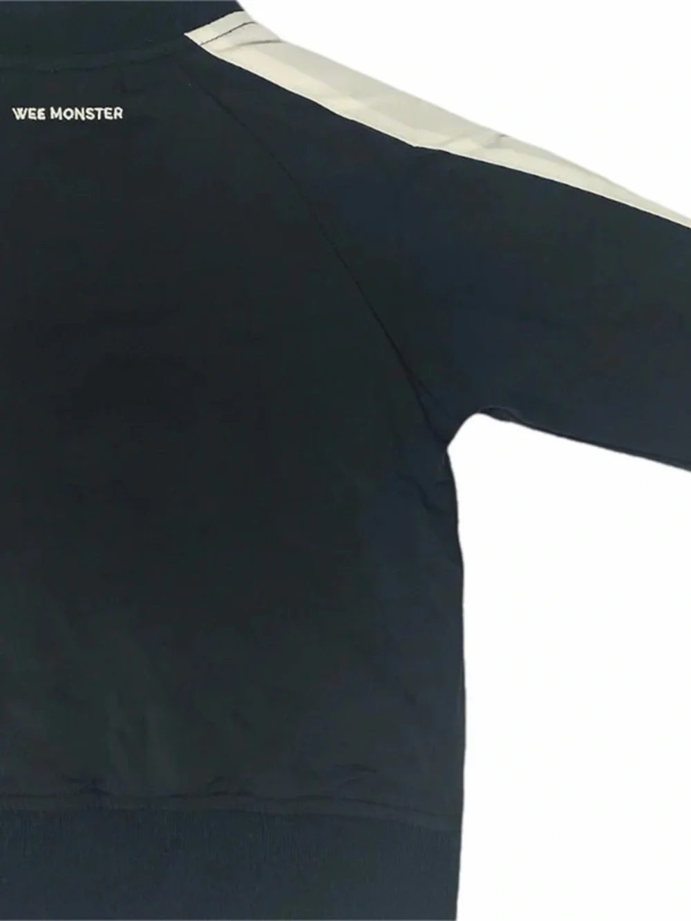 Wee Monster Kids Black Bomber Jacket with White Lightning Accent
